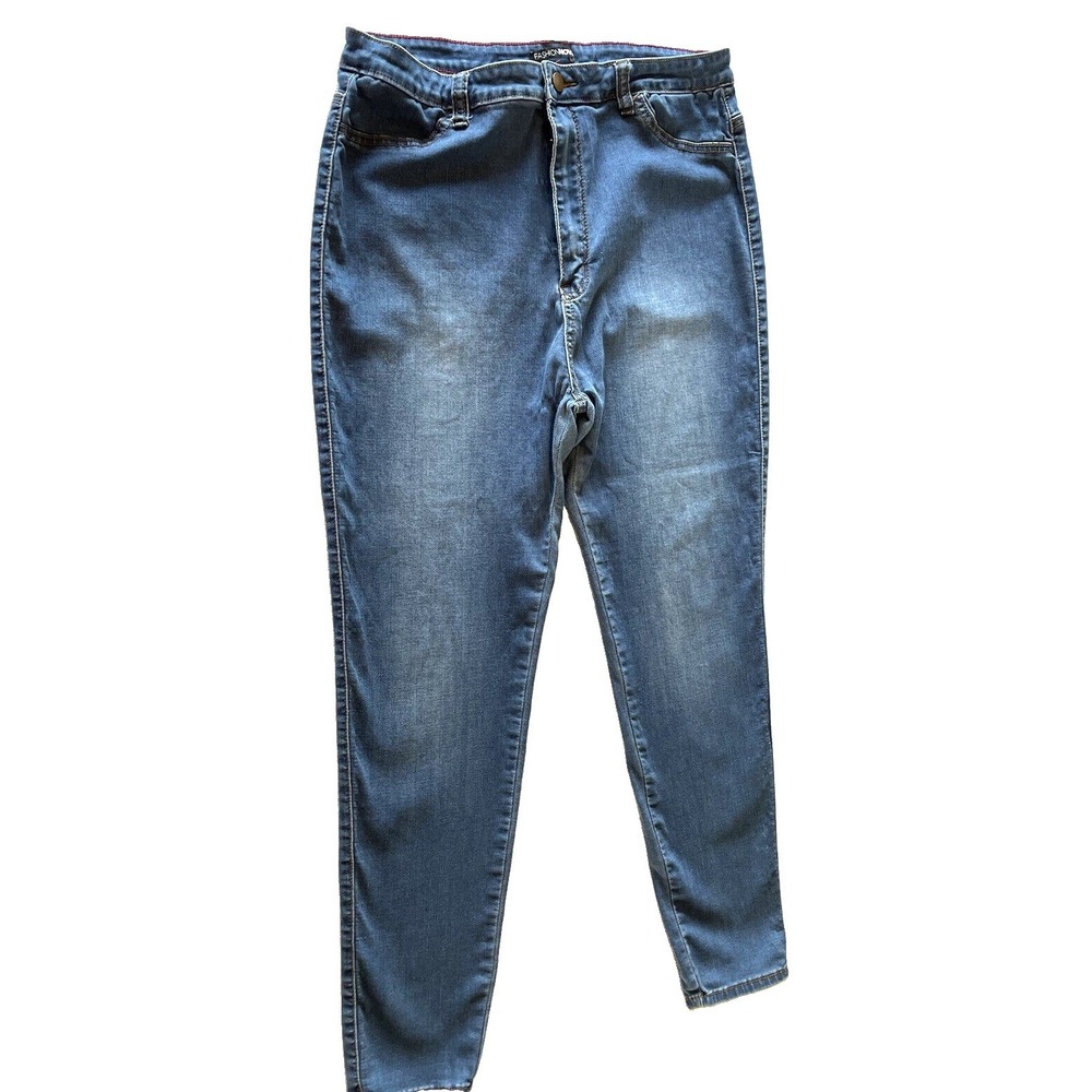 Fashion Nova Jeans Women Medium Blue Denim Jeans Plus Size 2X